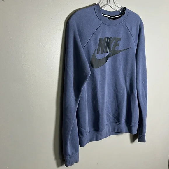 Nike Women’s Club Fleece Crewneck Sweatshirt Blue Cotton Blend Size XS. - Picture 5 of 11